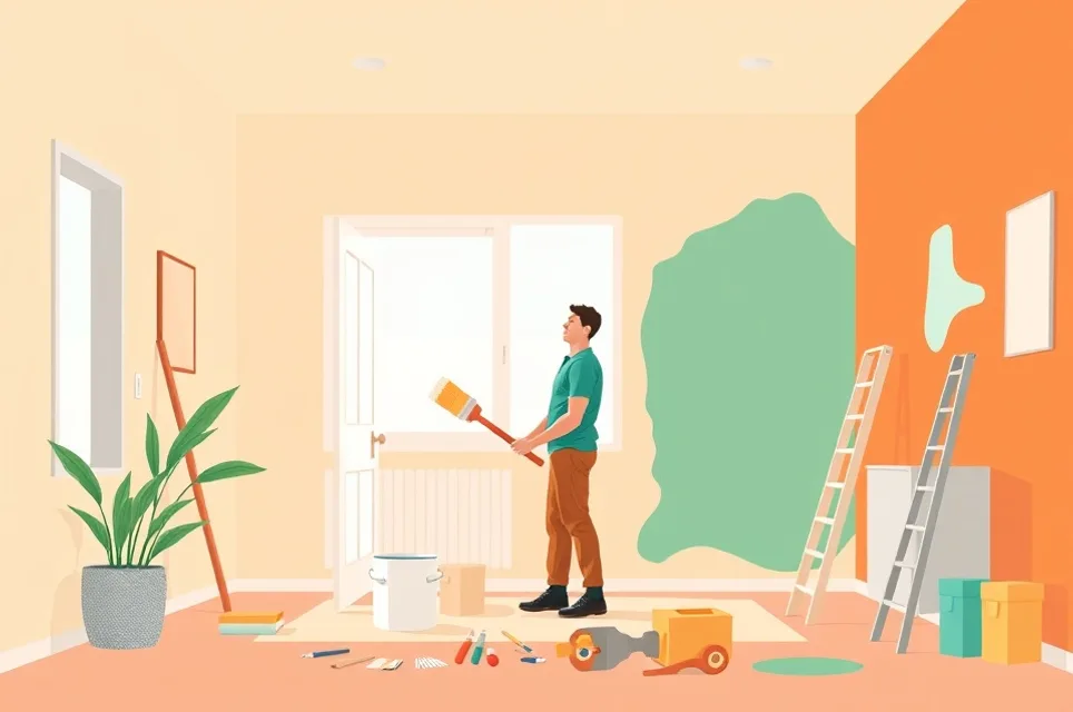 Intérieur rénové après travaux de peinture aux Clayes-sous-Bois